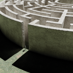 person navigating maze representing feeling stuck in repeating relationship patterns
