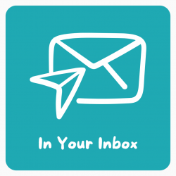 Email signup icon with envelope illustration